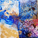 Heaven is in my mind - 4 panels; own technique 80 cm x 80 cm € 1.000