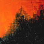 Metropolis alias Moloch - acrylics, seeds, grass on canvas;  80cm x 80 cm; € 2.000