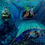 The adventure in the bleuberry spider-web ; 40cm x 40 cm