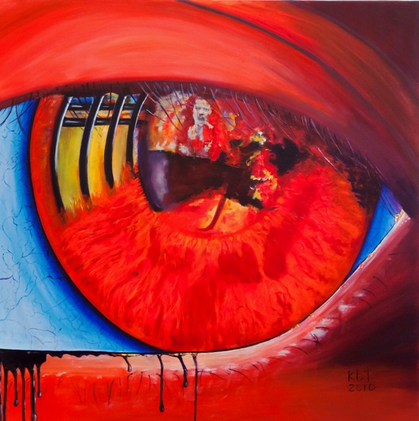 In the eye of the beholder - acrylic, 100 x 100 cm; € 2.700